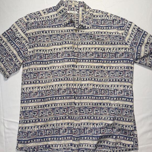 Burma Bibas Other - Vintage Burma Bibas Shirt Mens Large XL Multicolor Button Down Short Sleeve 90s